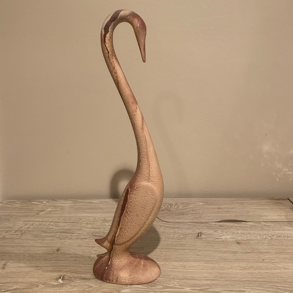 Vintage Other - Vintage ceramic swan crane statue
